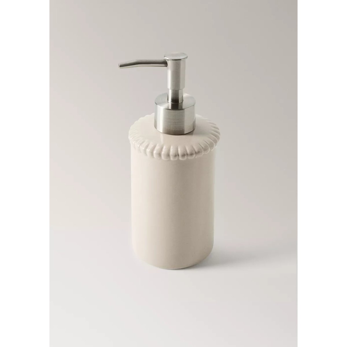 Distributeur en faïence aspect laqué beige, MANGO HOME