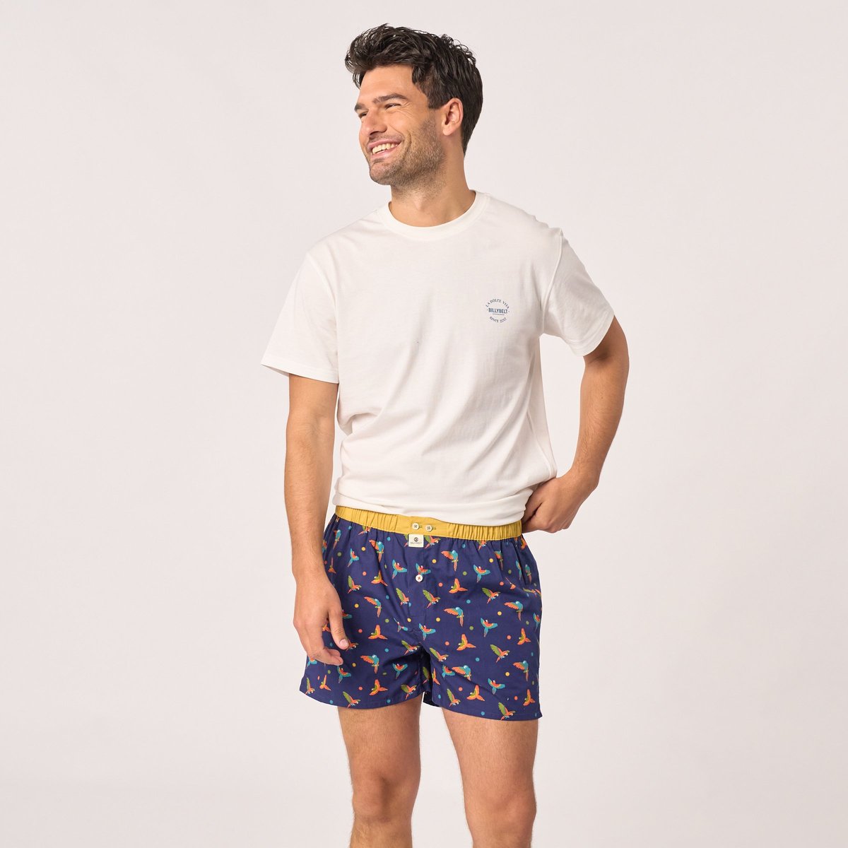 Caleçon en coton biologique FANTAISIE bleu profond, BILLYBELT