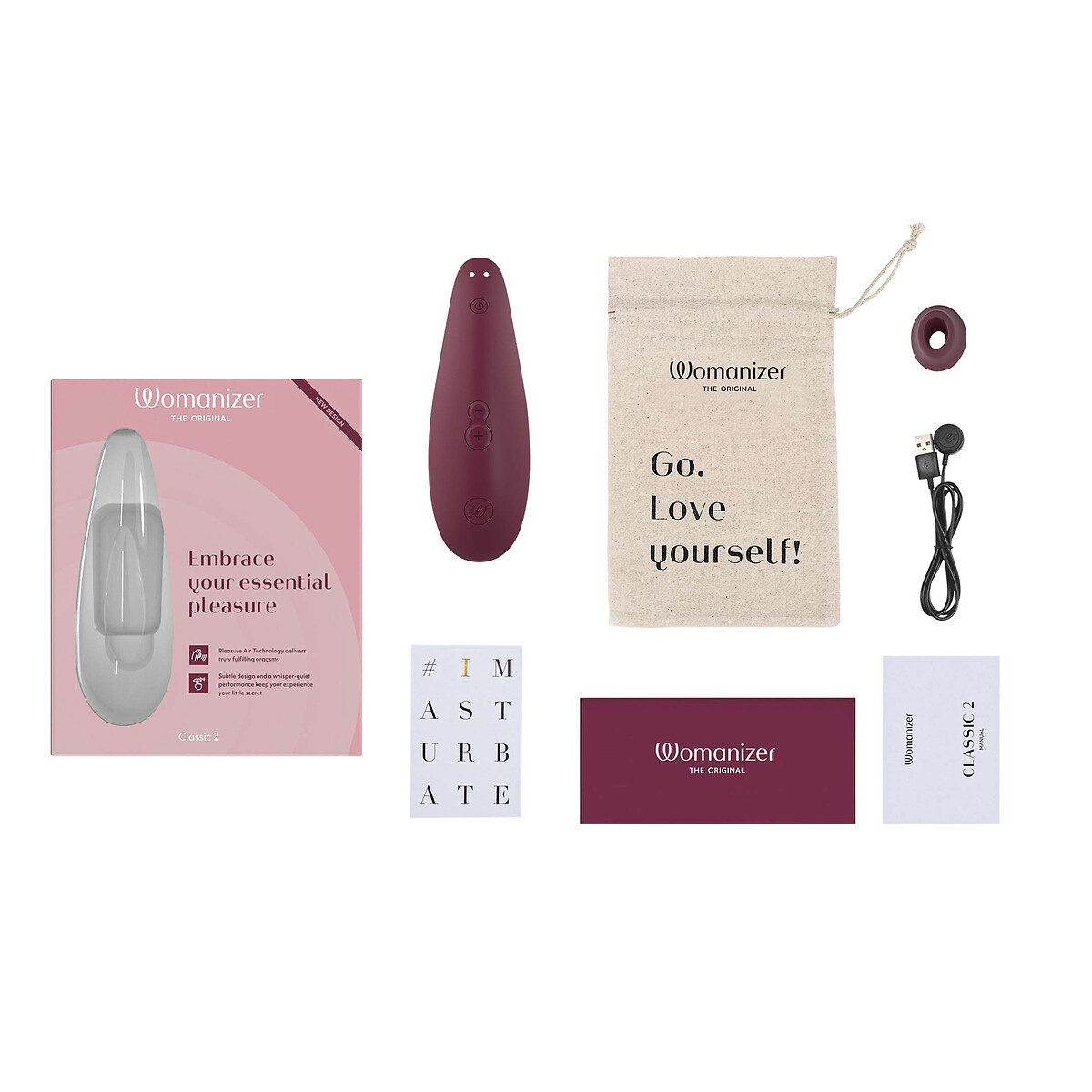 Stimulateur clitoridien classic 2 bordeaux, WOMANIZER