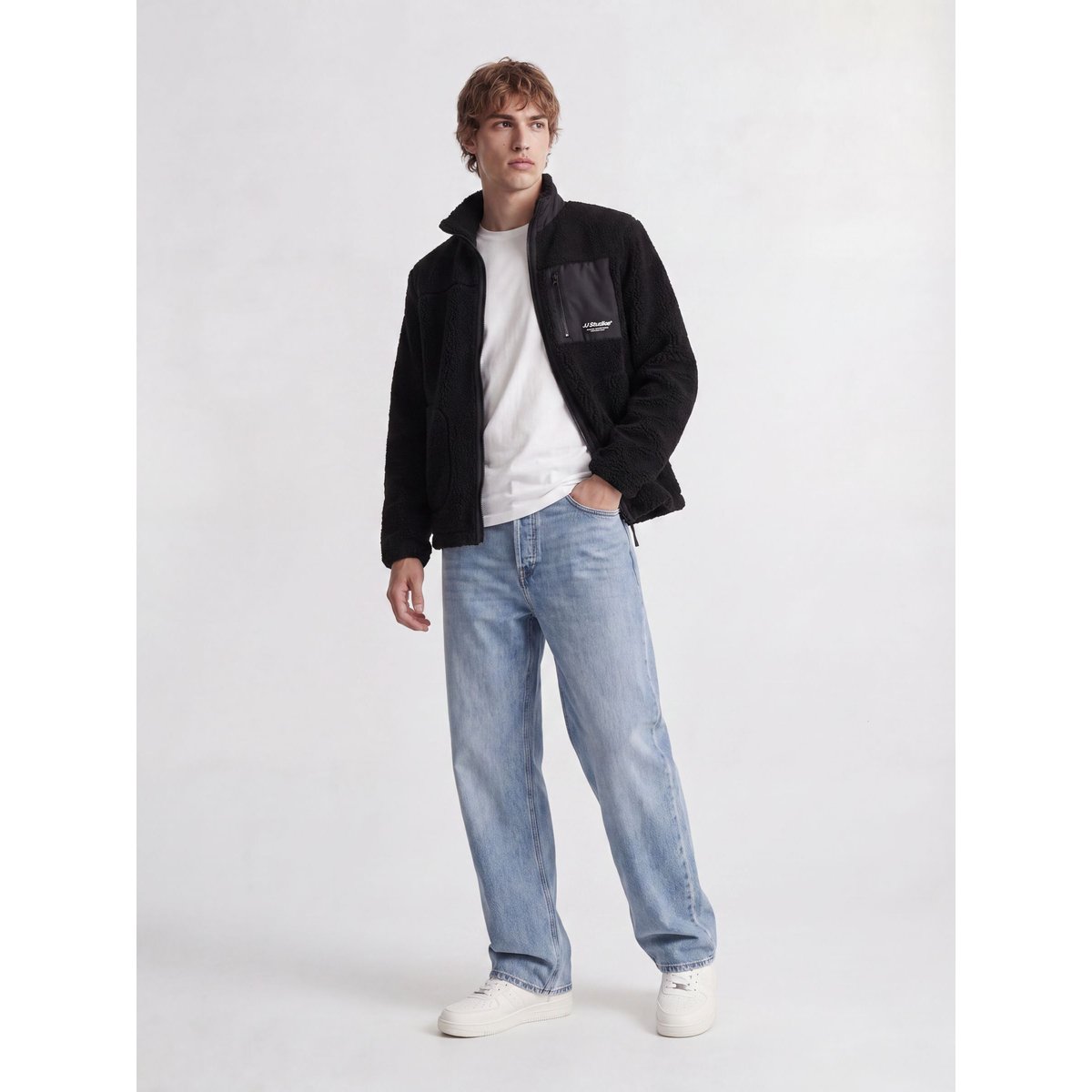 Manteau En Peluche black 1, JACK & JONES