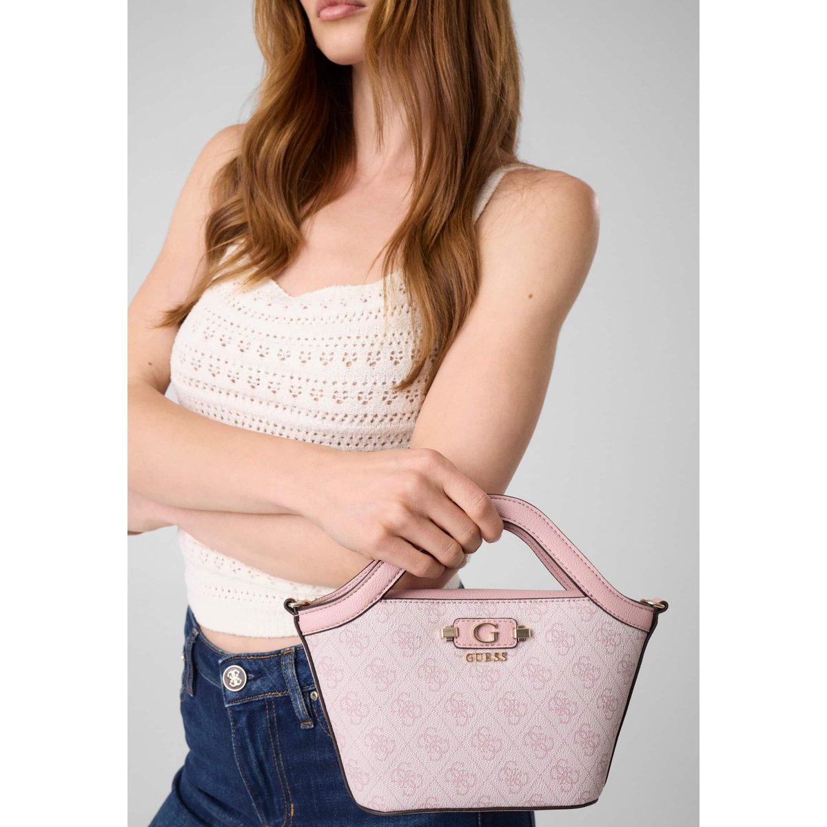 Sac Fourre-Tout Lindsey rose poudré, GUESS