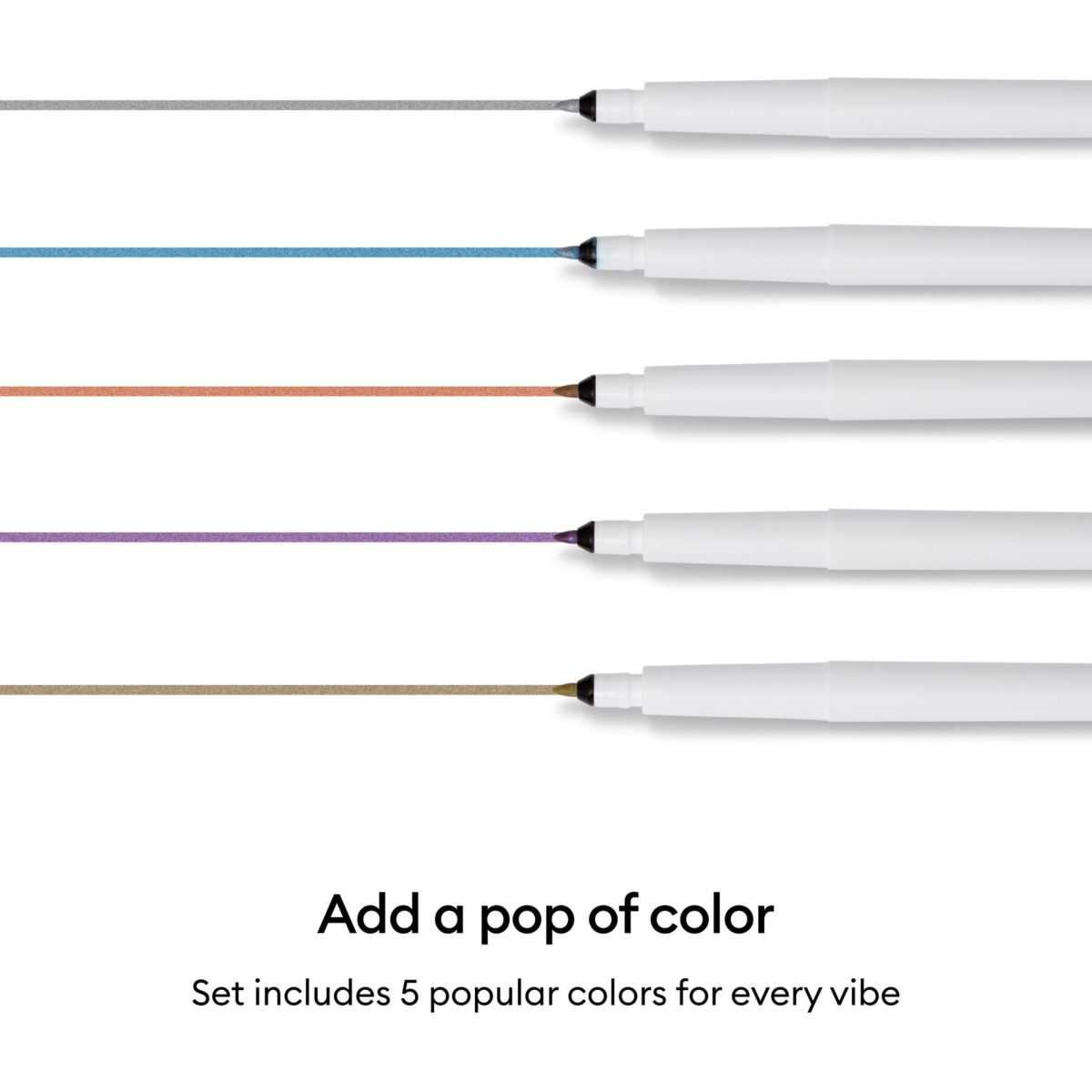 Accessoire Kit de stylos métallisés (5 unités) couleur unique, CRICUT