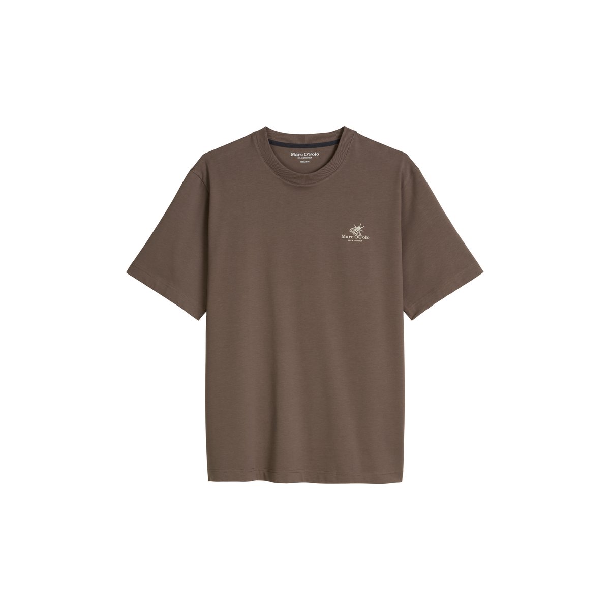 T-shirt loose avec impression dans le dos marron foncé, MARC O'POLO
