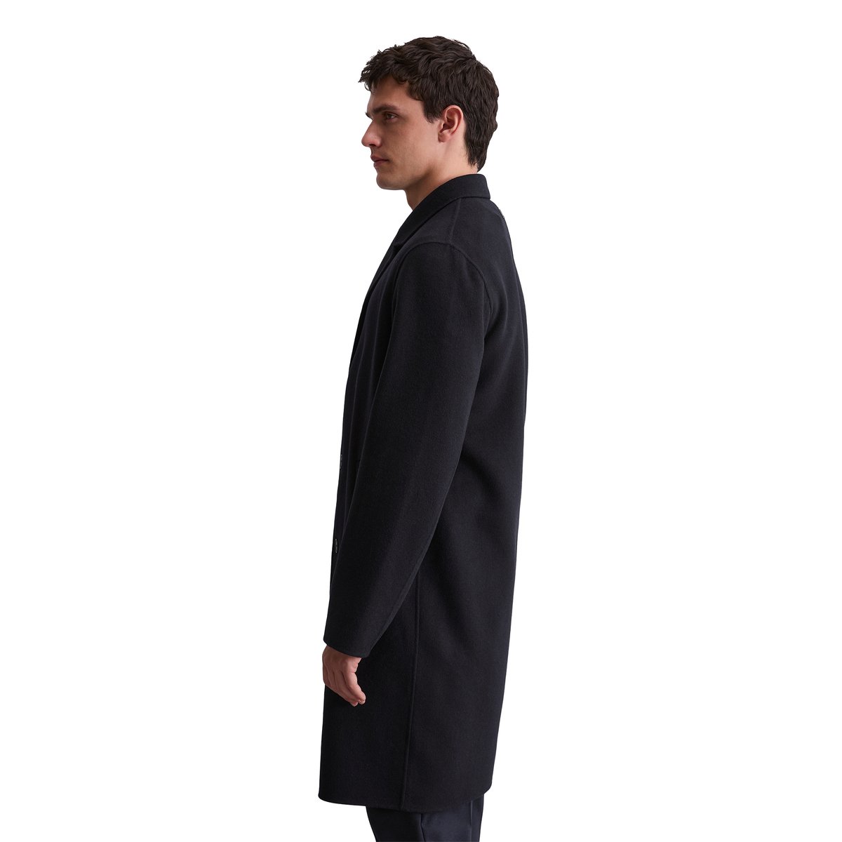 Manteau en laine Travel Collection en double face exclusif bleu foncé, MARC O'POLO