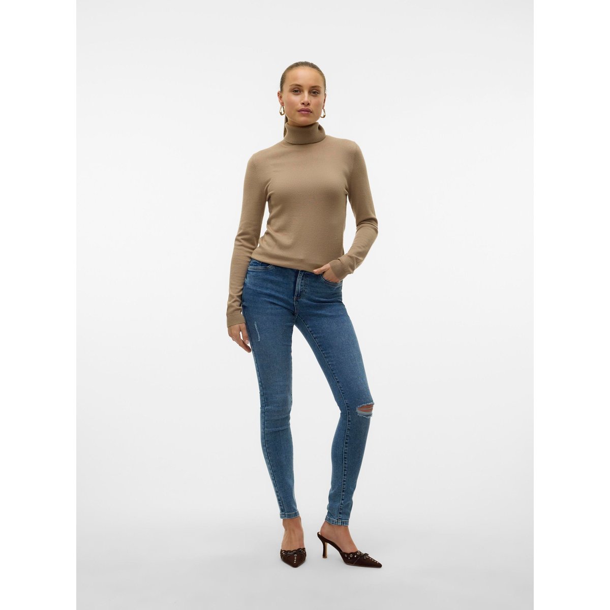 Pull En Maille silver mink, VERO MODA