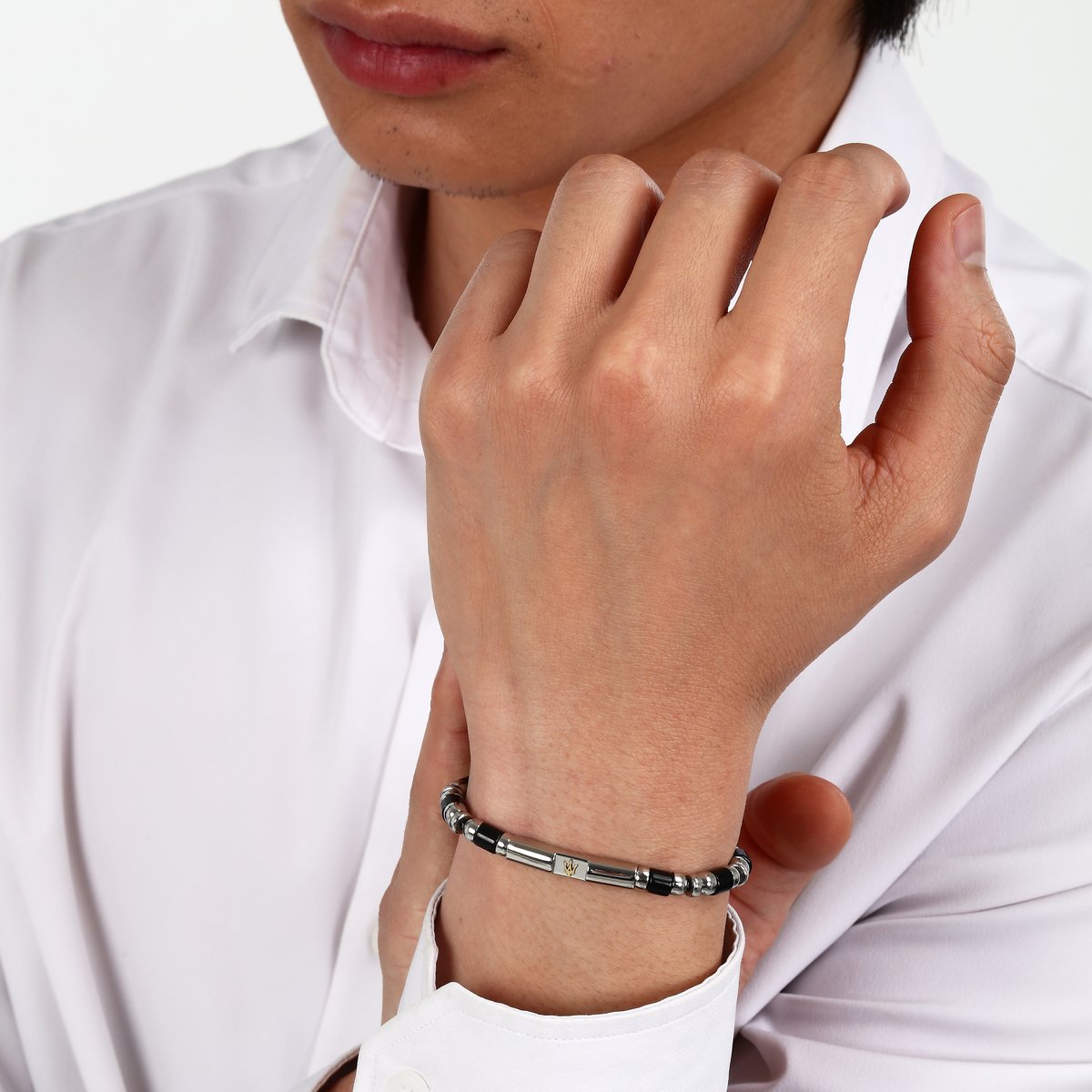 Bracelet ICONIC noir, MASERATI