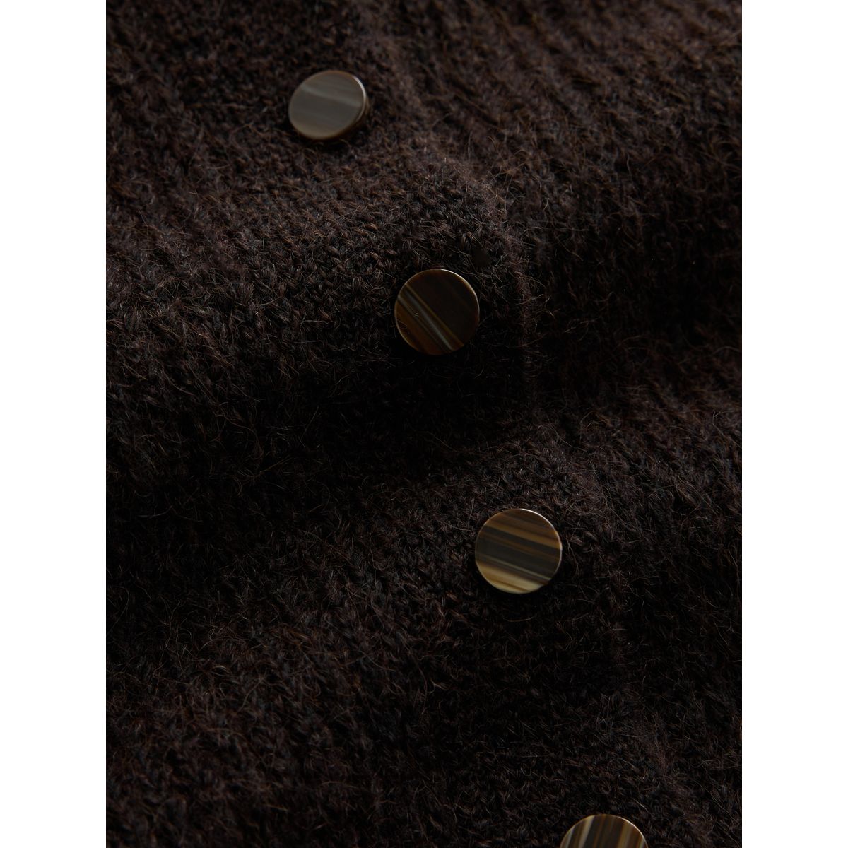 Cardigan côtelé en laine à col v, lot de 2 bleu clair/brun chocolat, NEXT