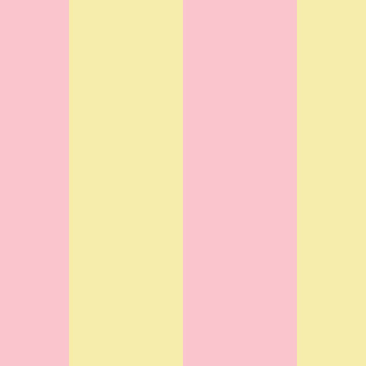 Papier peint panoramique, rayures jaunes rose, HEXOA