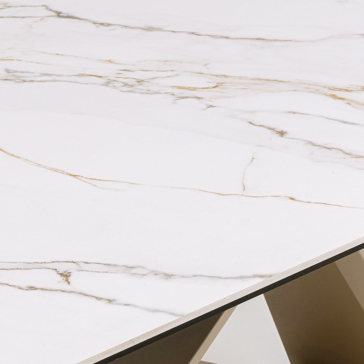 Table à rallonges en grès, NELLY blanc, KARE DESIGN