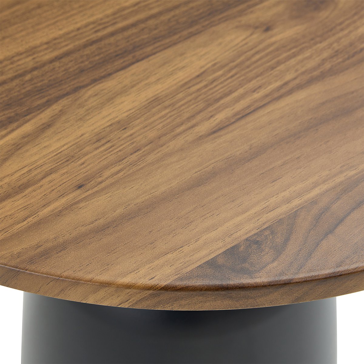 Table basse table dappoint ronde design épuré, CUPA imitation noyer, MEUBLES COSY