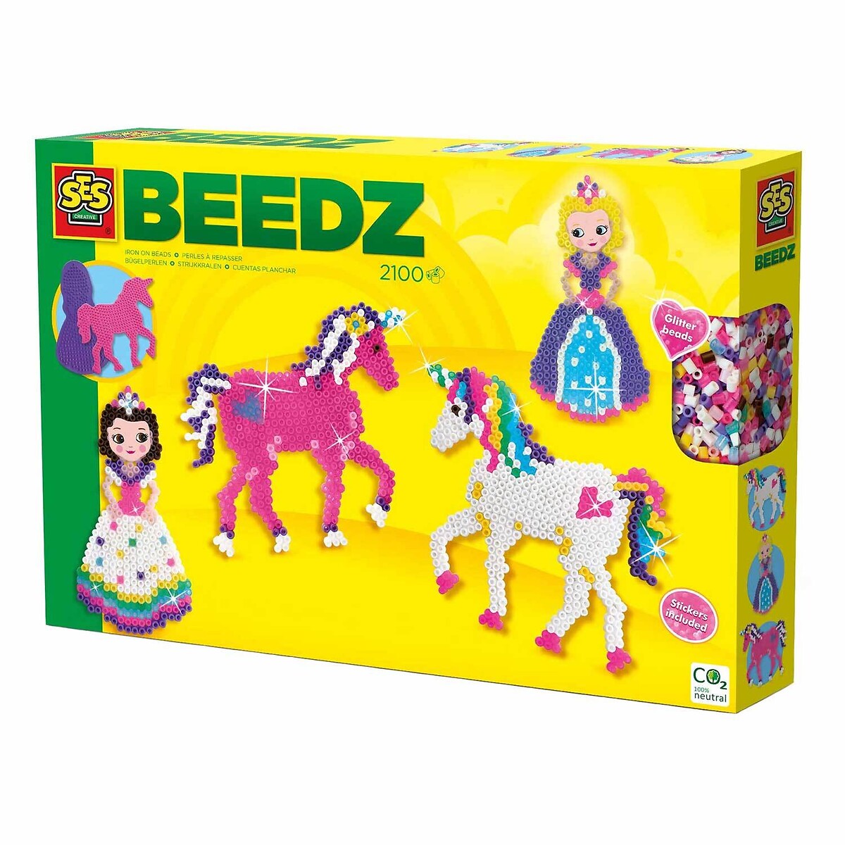Missangas - Unicornios E Princesas Beedz (2100 Un), SES multicolor, SES