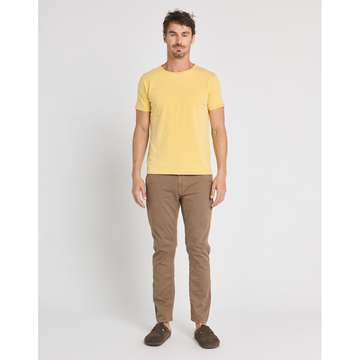 PANTALON CHINO TEAK marron, PULLIN