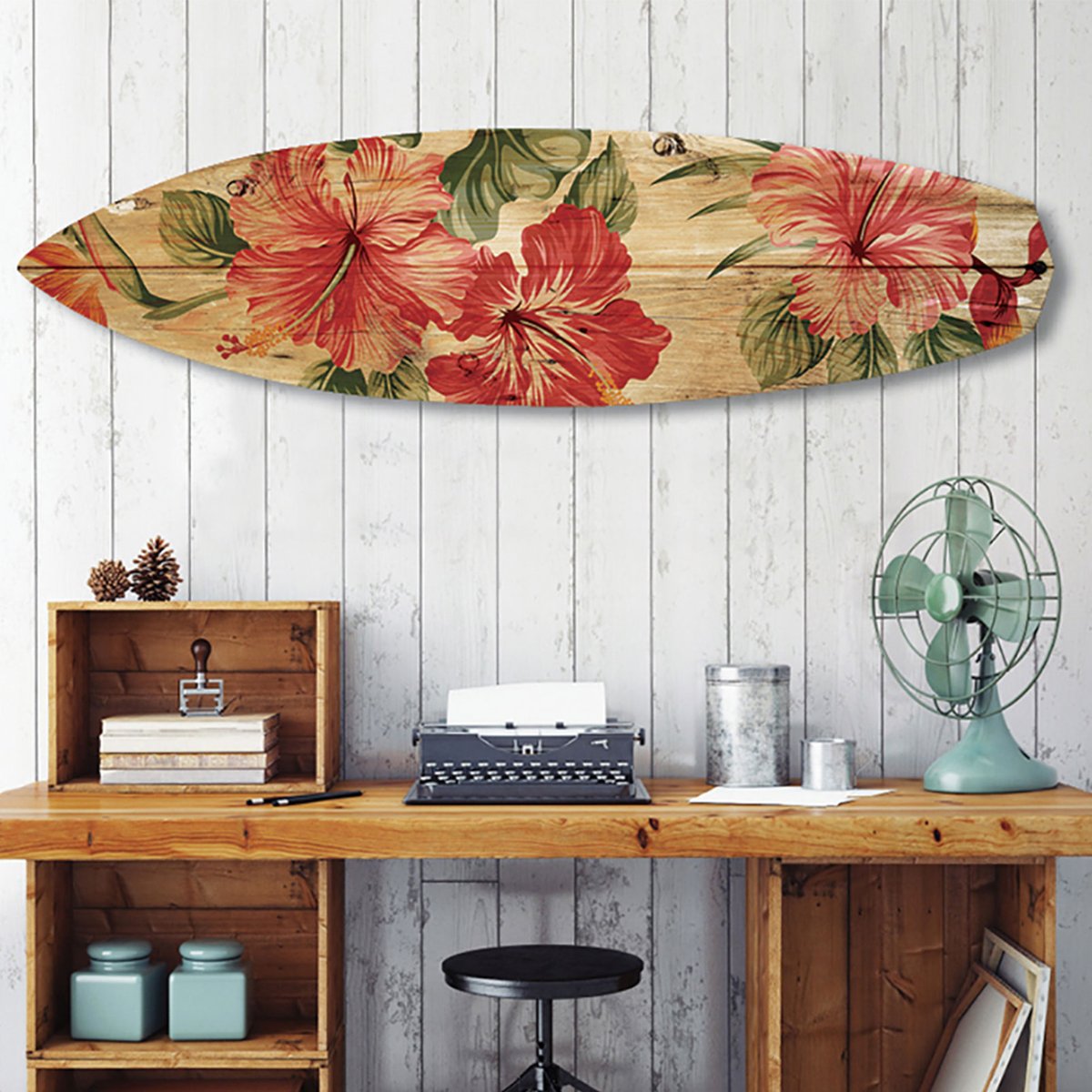 Planche de surf décorative surf vintage tableau alu dibond, HEXOA