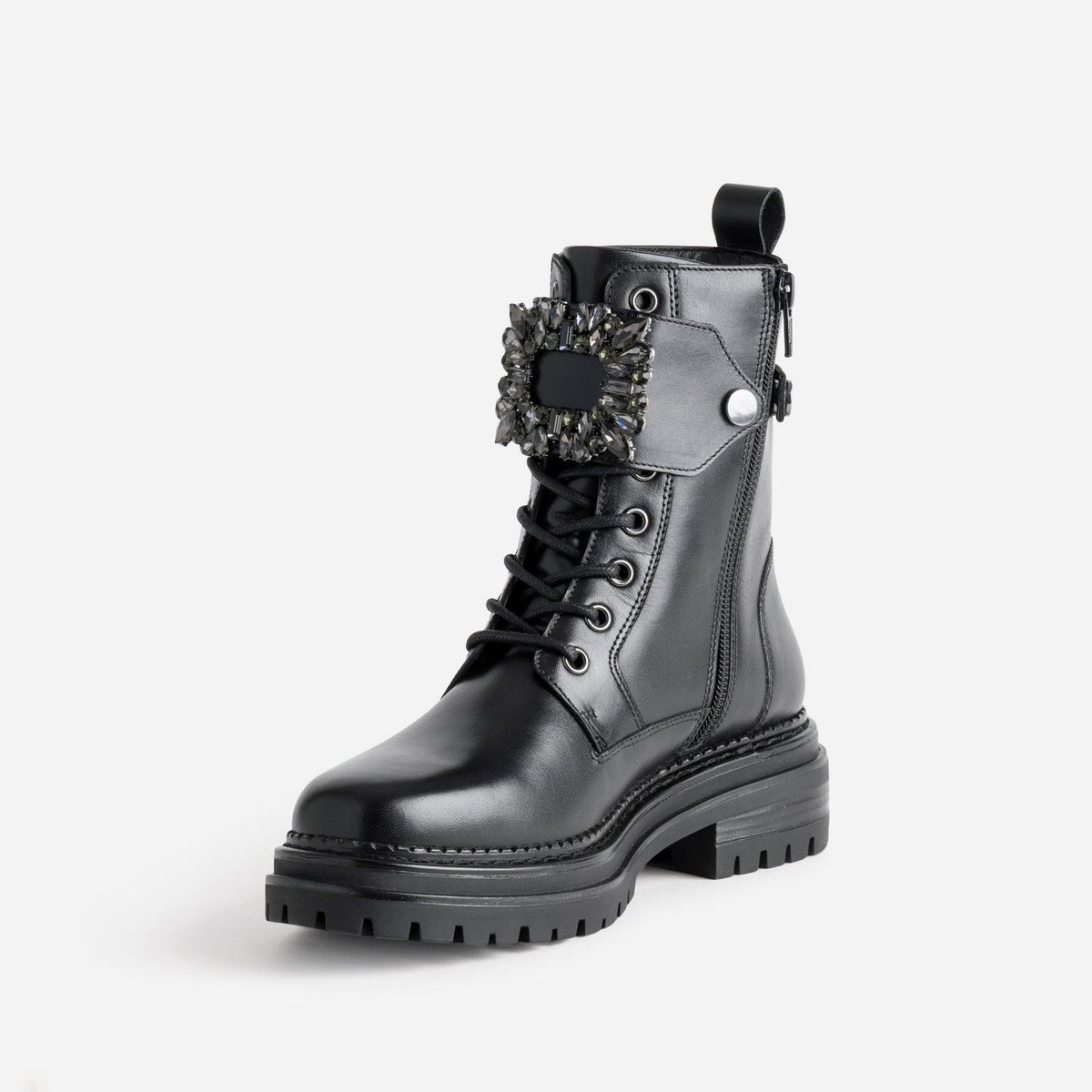 Boots en cuir LITSY noir, TEXTO