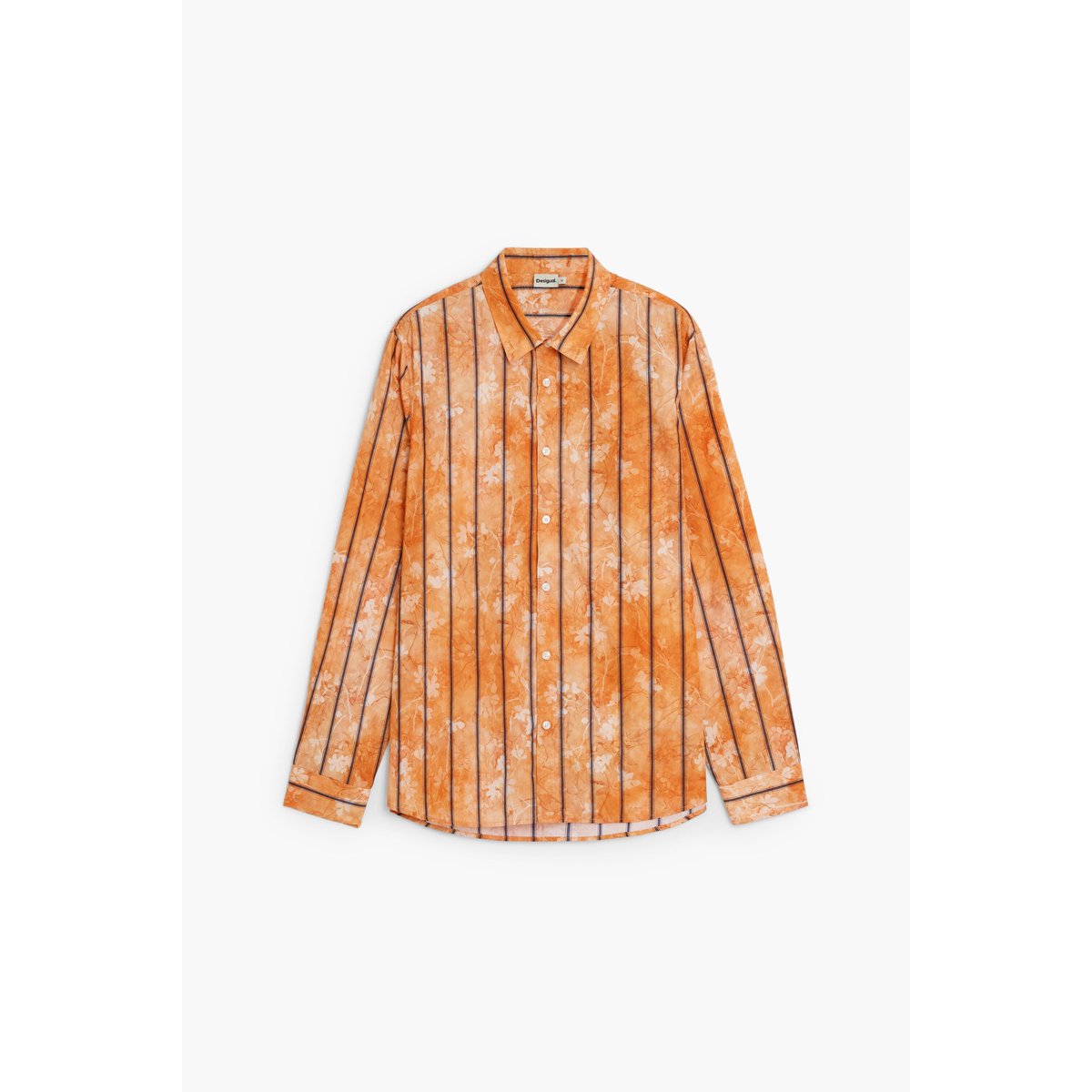 chemise à manches longues à rayures orange, DESIGUAL