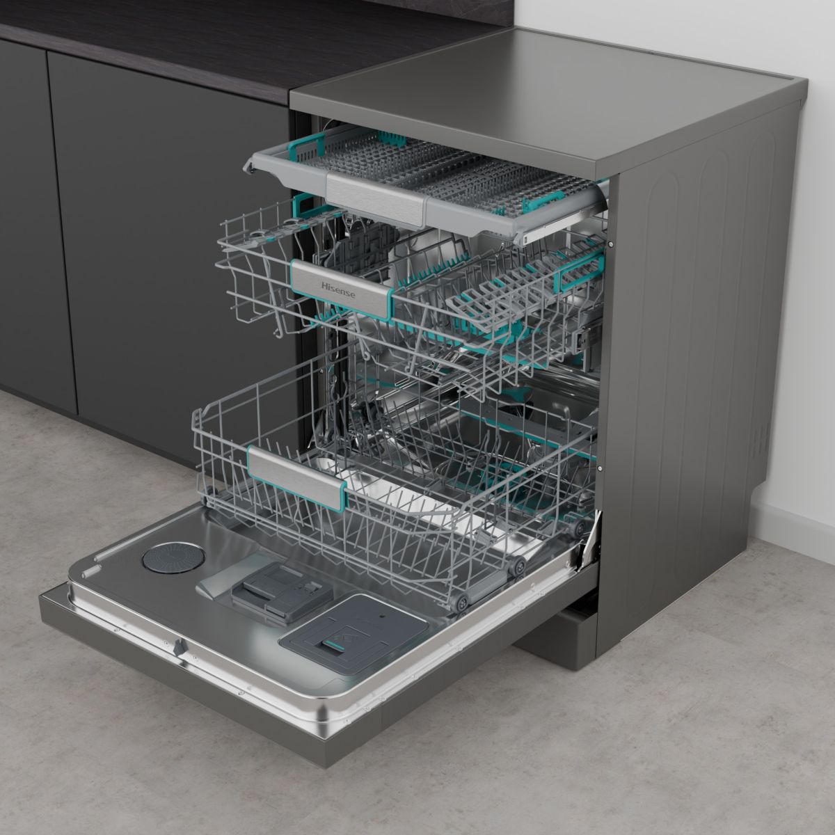 Lave vaisselle 60 cm HS693A90XAD couleur unique, HISENSE