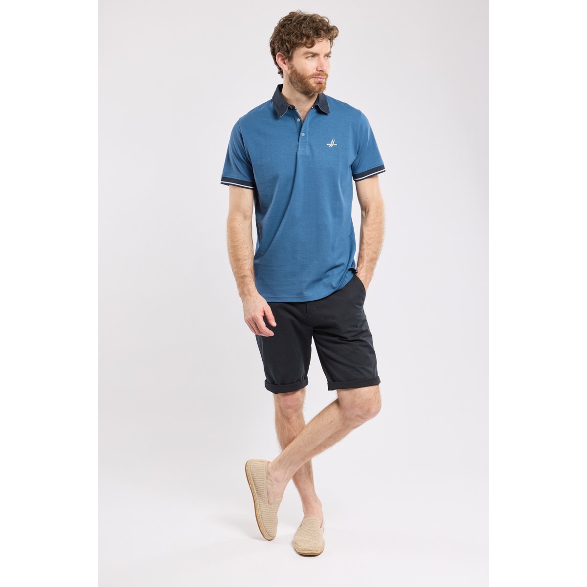 Polo en coton bio GONG atlantique, BERMUDES