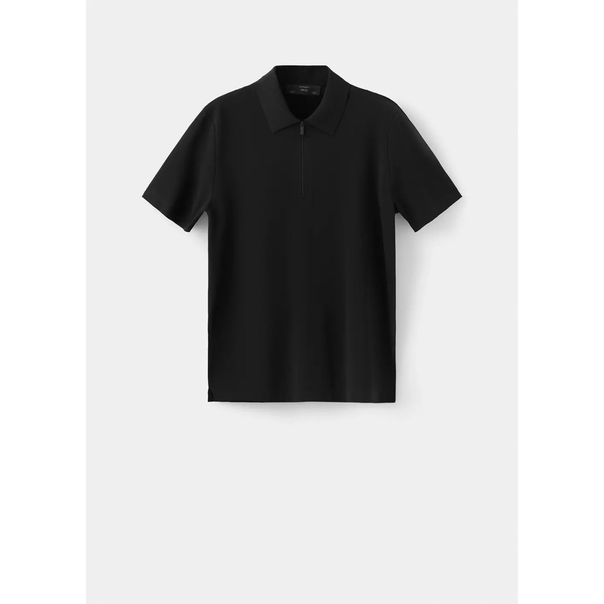 Sweat confort extensible à zip noir, MANGO MAN