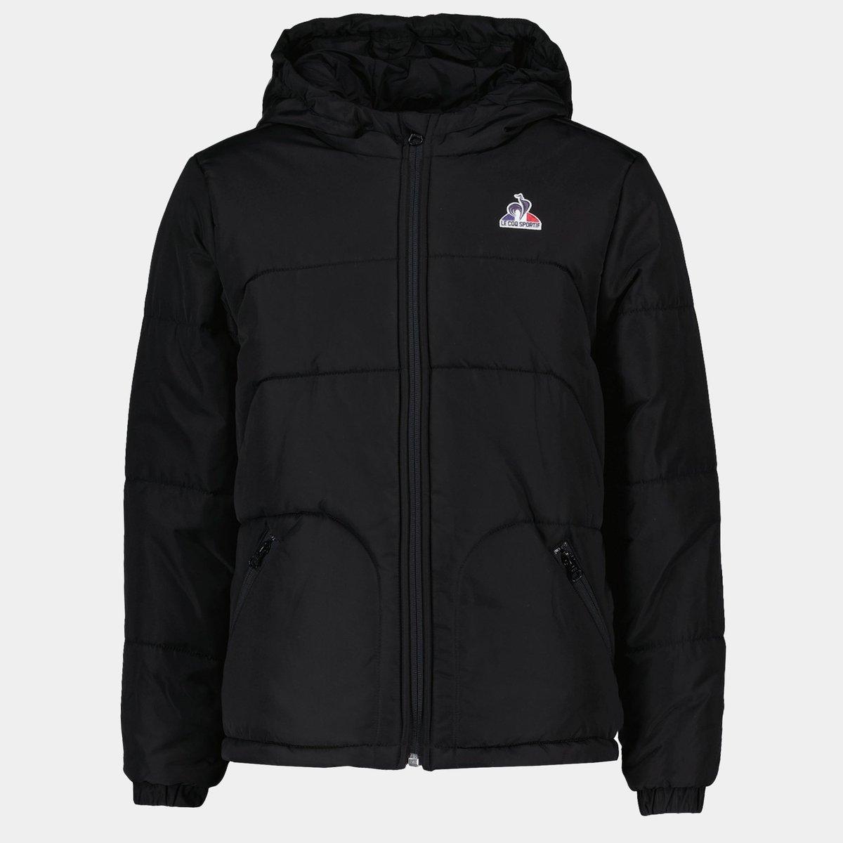 Doudoune à capuche déperlante Essentiel black, LE COQ SPORTIF