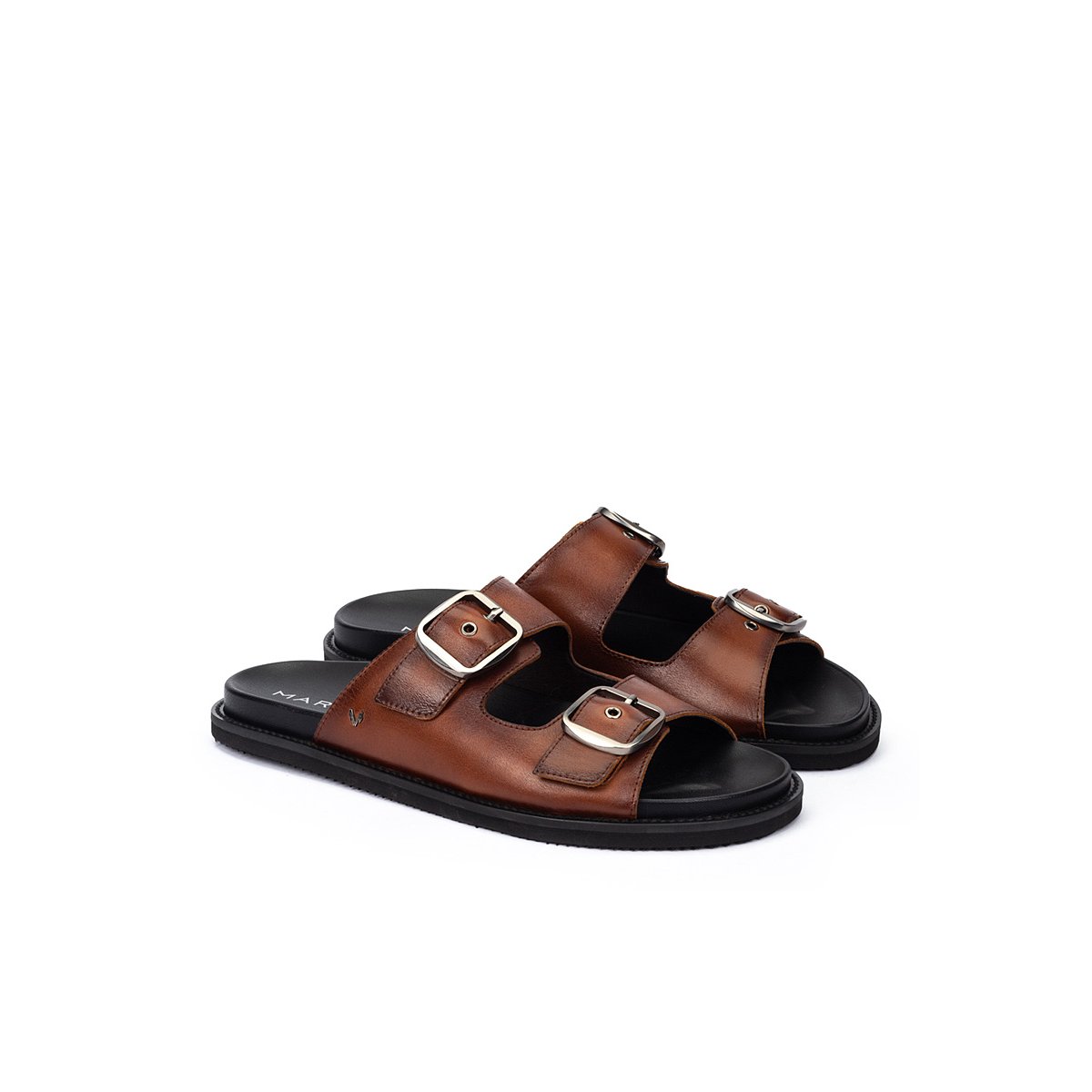 Sandales plates cuir Grant cuero, MARTINELLI