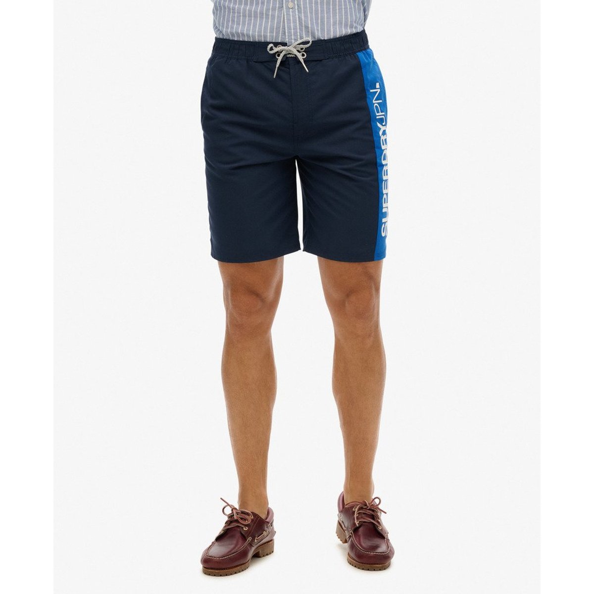 Short de surf recyclé 48 cm à logo Sportswear bleu marine profond, SUPERDRY