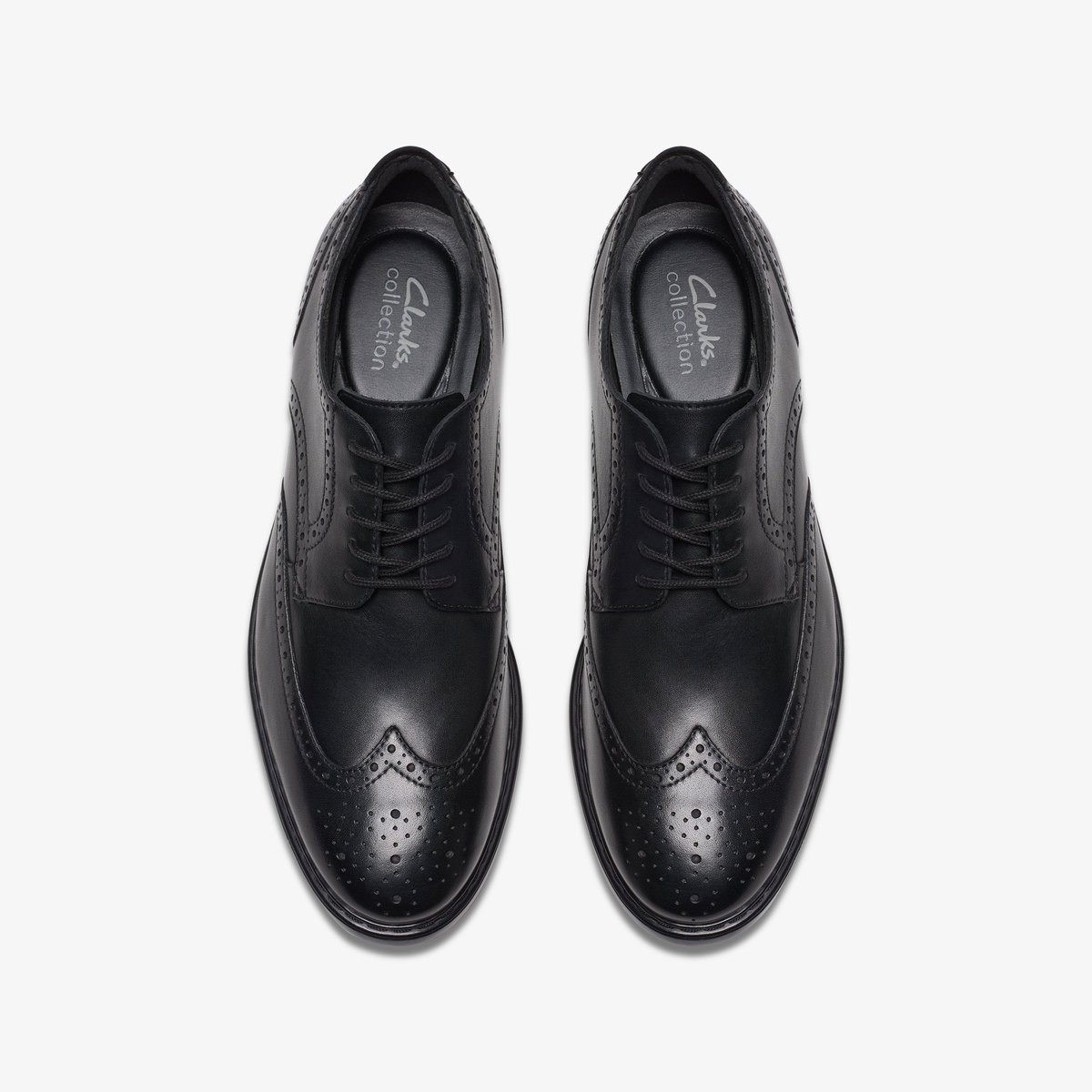 Derbies richelieus Cuir BANBURY TIP noir, CLARKS