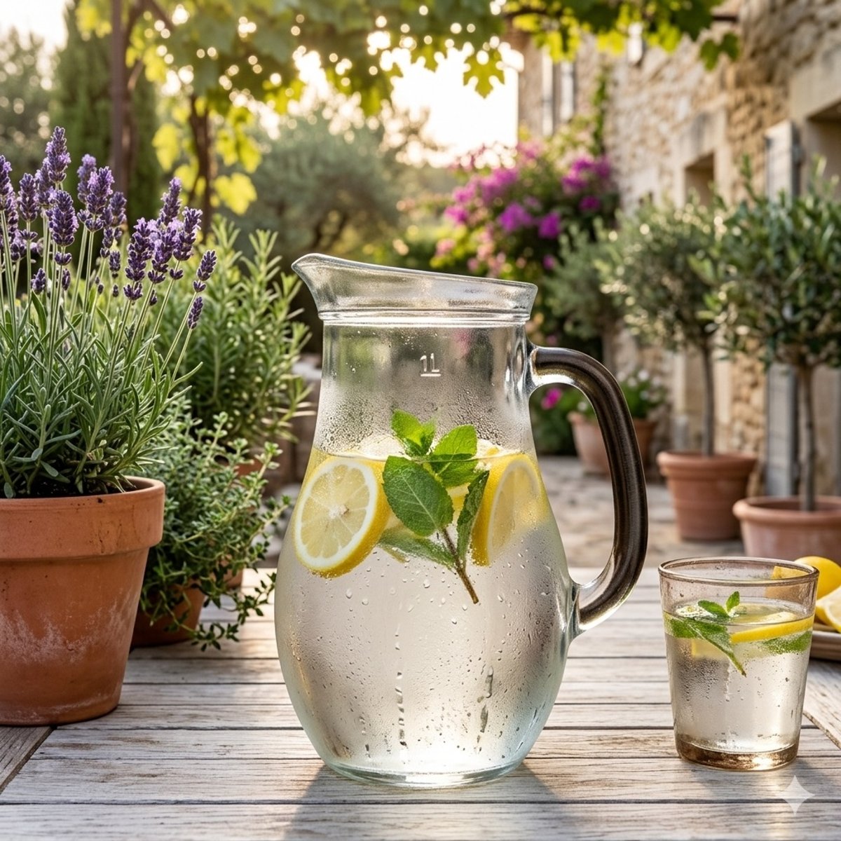 Pichet en verre 1 L Bistrot transparent, EDEN