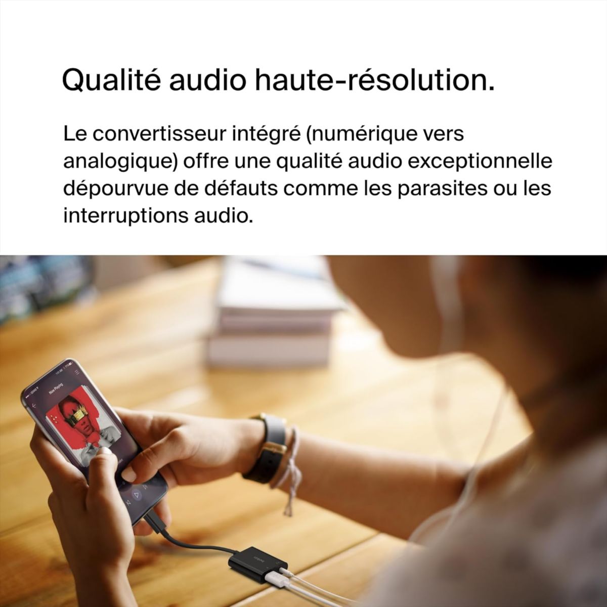 Adaptateur USB C USB-C + Jack Audio couleur unique, BELKIN