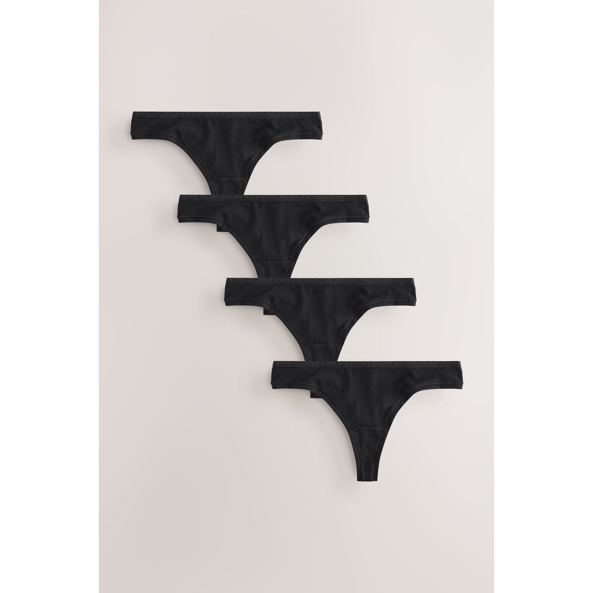 String confort ultime avec logo, lot de 4 noir, NEXT