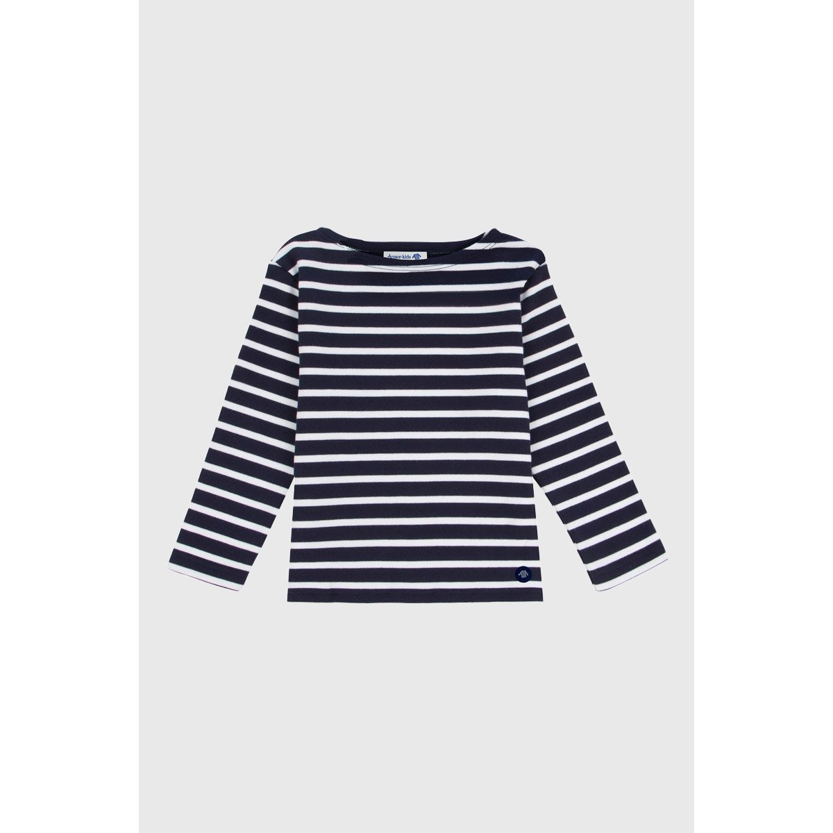 Marinière Kids - coton épais navire/blanc, ARMOR-LUX