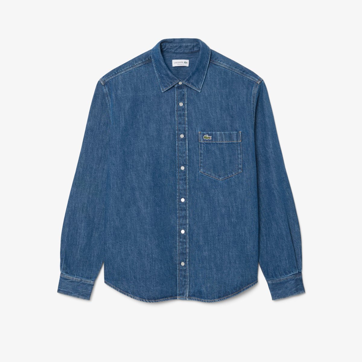 Chemise denim regular fit bleu-mk9, LACOSTE