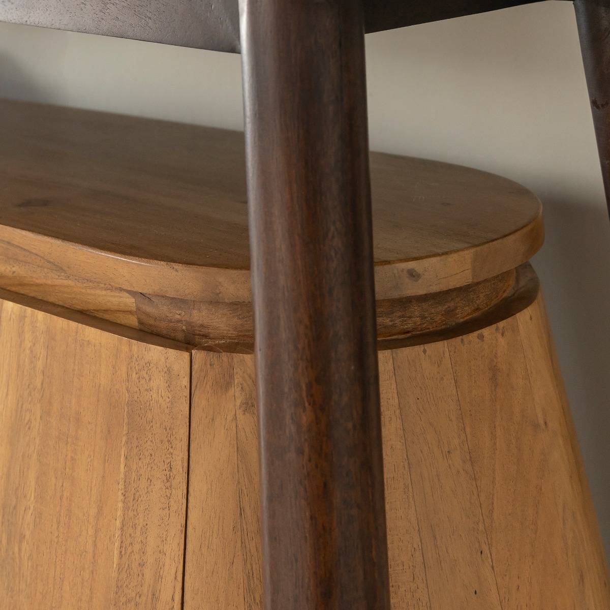 Buffet en bois d'acacia et marbre SIMON bois clair, MADE IN MEUBLES 
