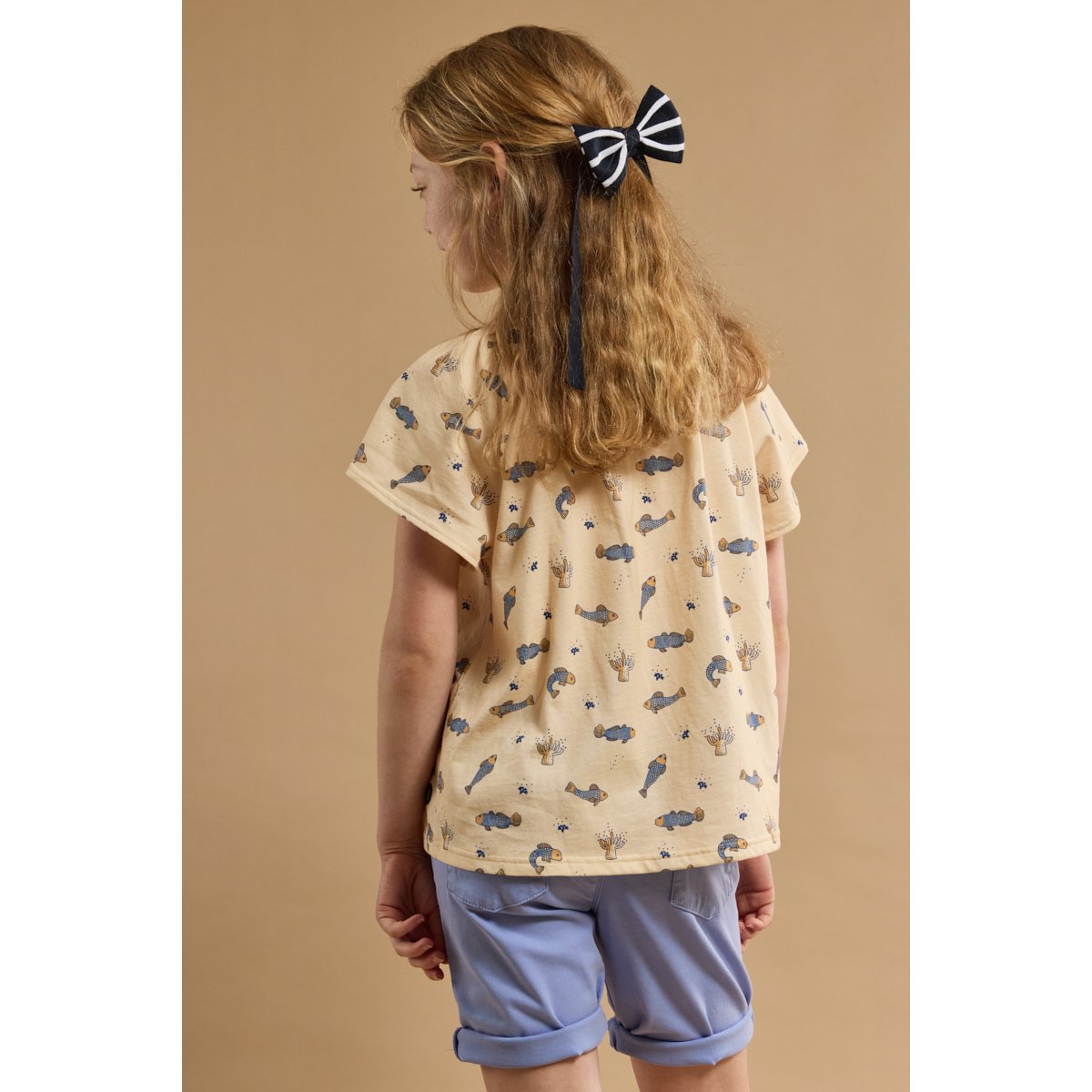 Top imprimé en coton KIDS marmo imprimé, ARMOR-LUX