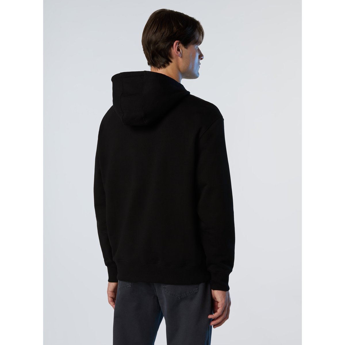 Sweat à capuche avec côtes latérales noir, NORTH SAILS