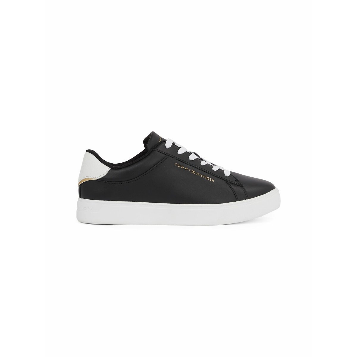 Sneakers Court in pelle Essential nero , TOMMY HILFIGER