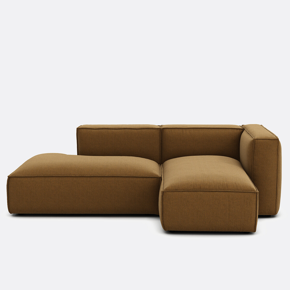 Elément récamière gauche pour canapé modulable, en tissu texturé, SEVEN caramel, LA REDOUTE INTERIEURS
