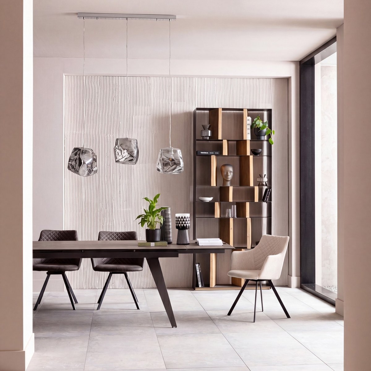 Suspension en verre, AURA gris, KARE DESIGN