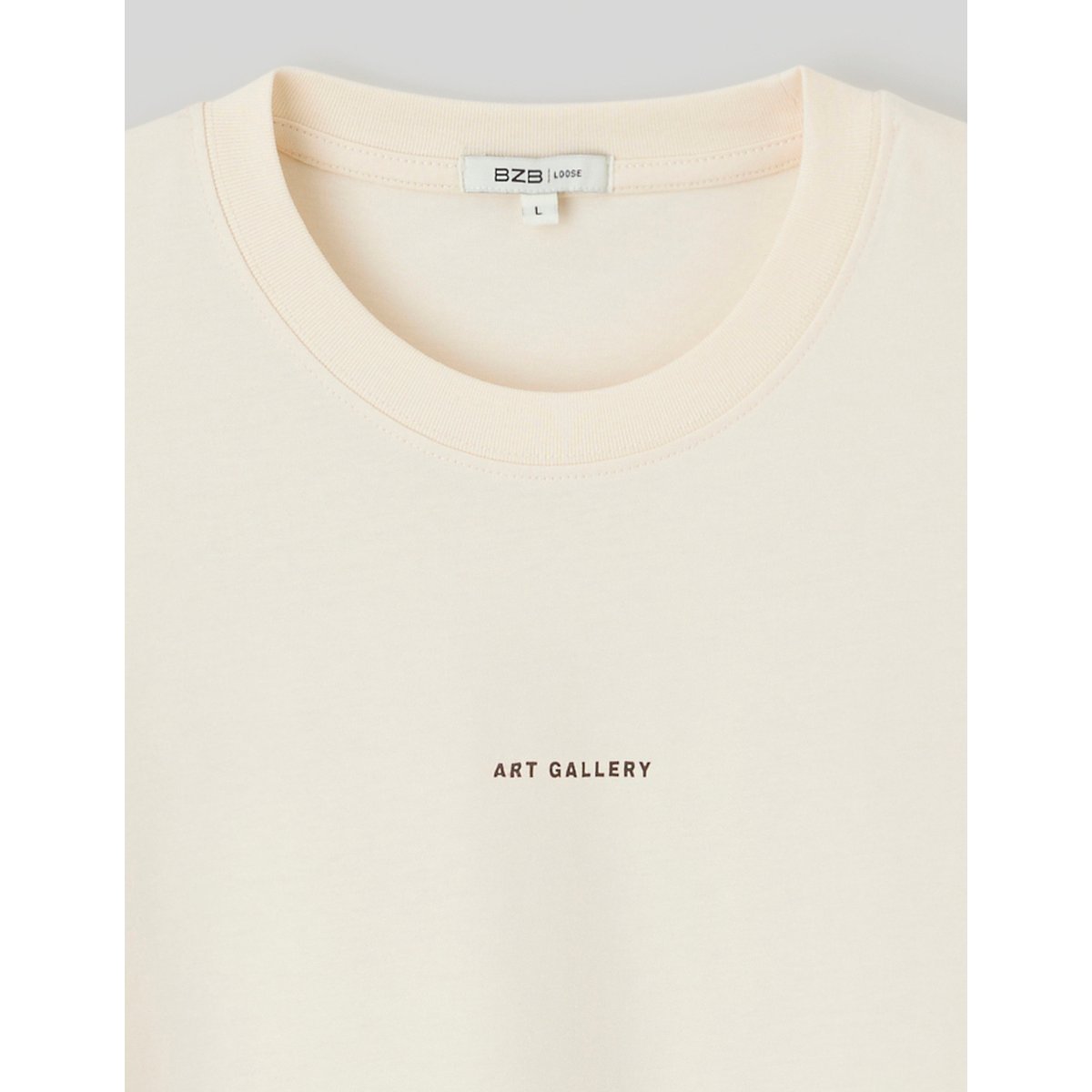 T-shirt imprimé devant / dos naturel, BZB
