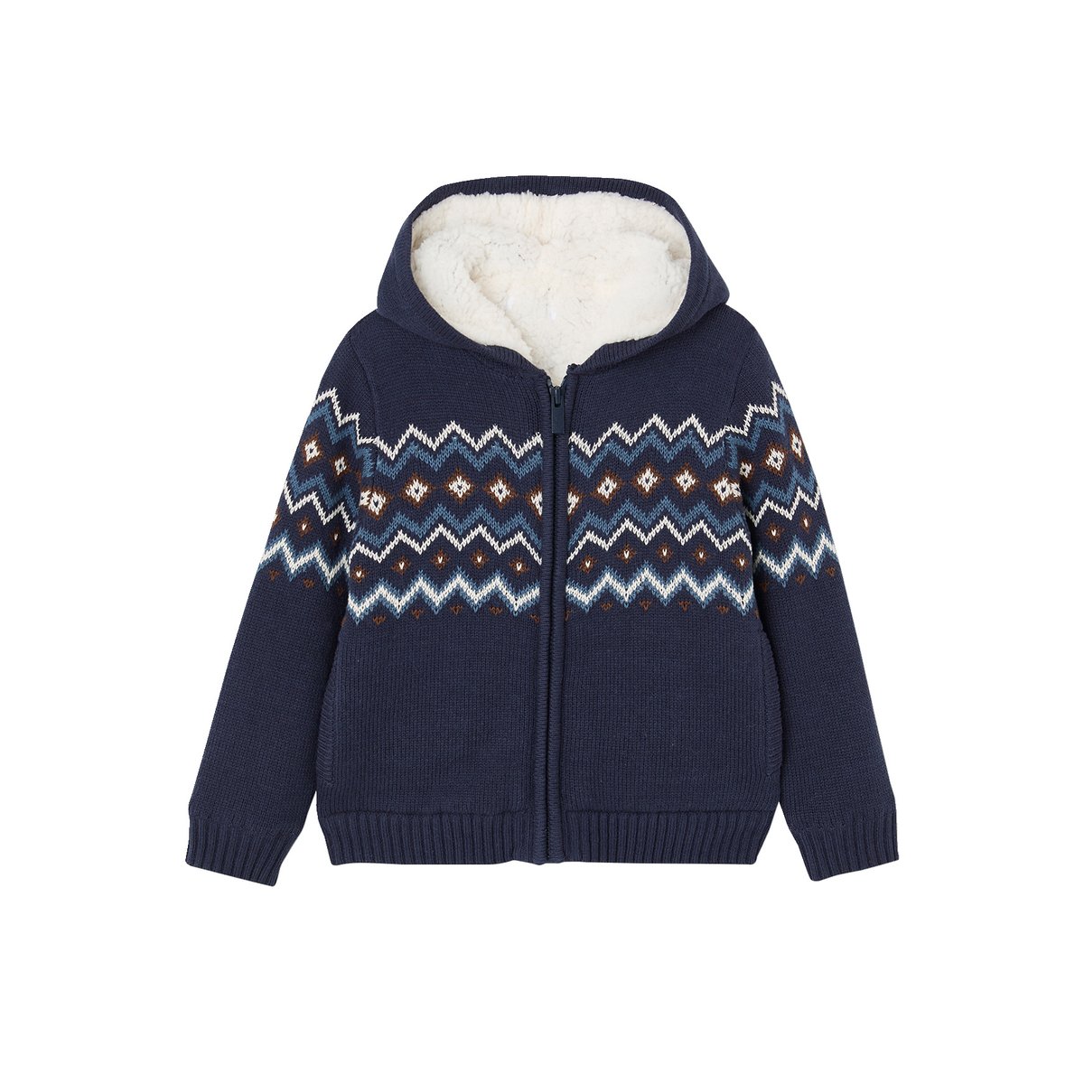 Gilet à capuche marine, VERTBAUDET