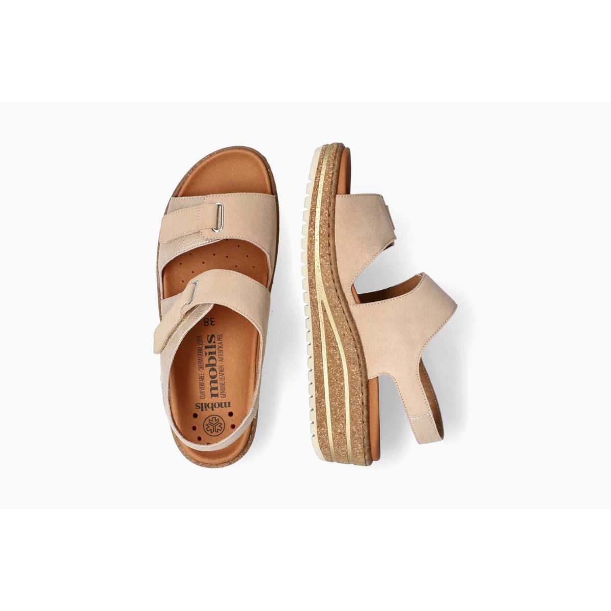 Sandales en cuir RASHEL beige 5144, MEPHISTO