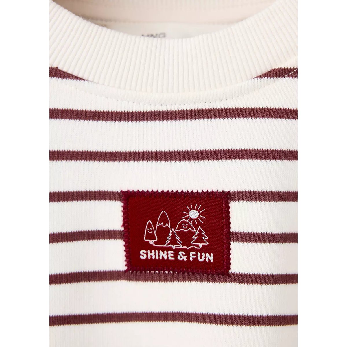 Sweat-shirt coton rayures écru, MANGO BABY
