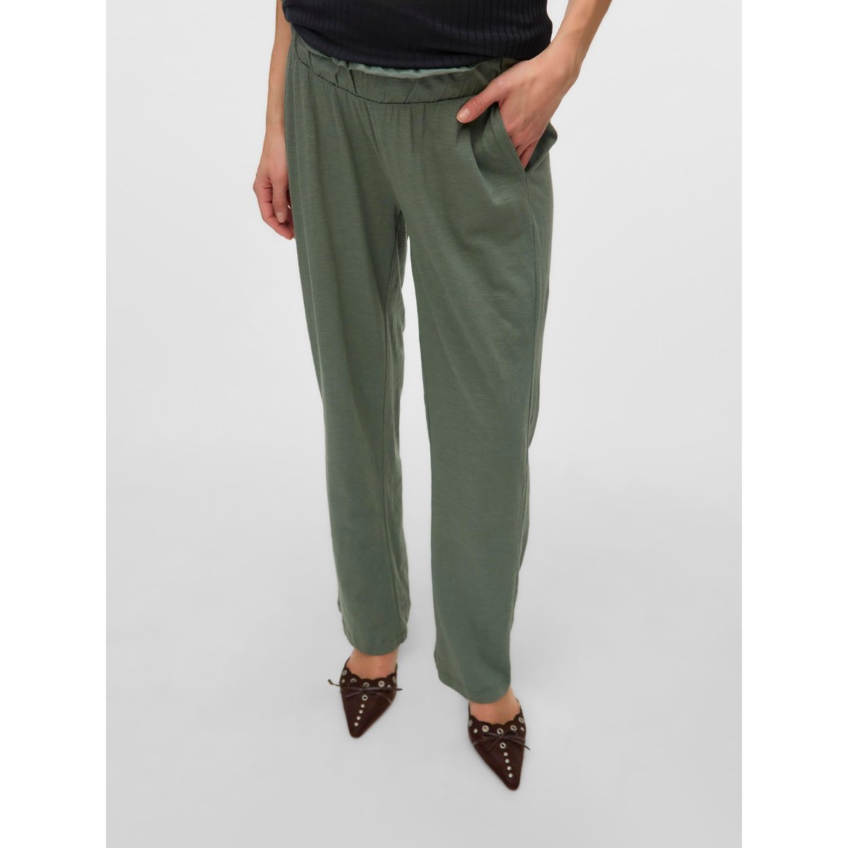 Pantalon agave green, MAMA LICIOUS