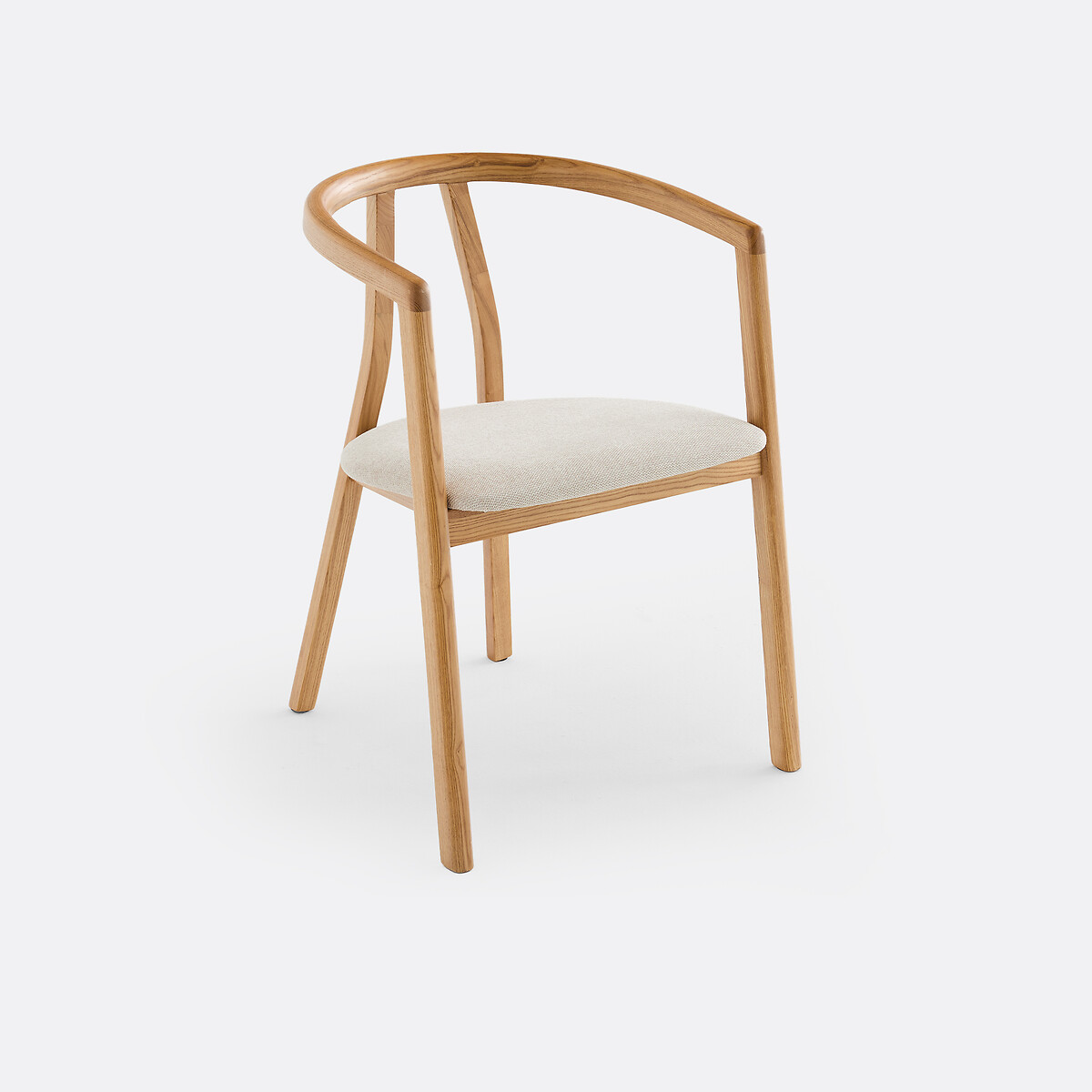 Sillón de mesa de fresno macizo Karlai roble/beige, LA REDOUTE INTERIEURS