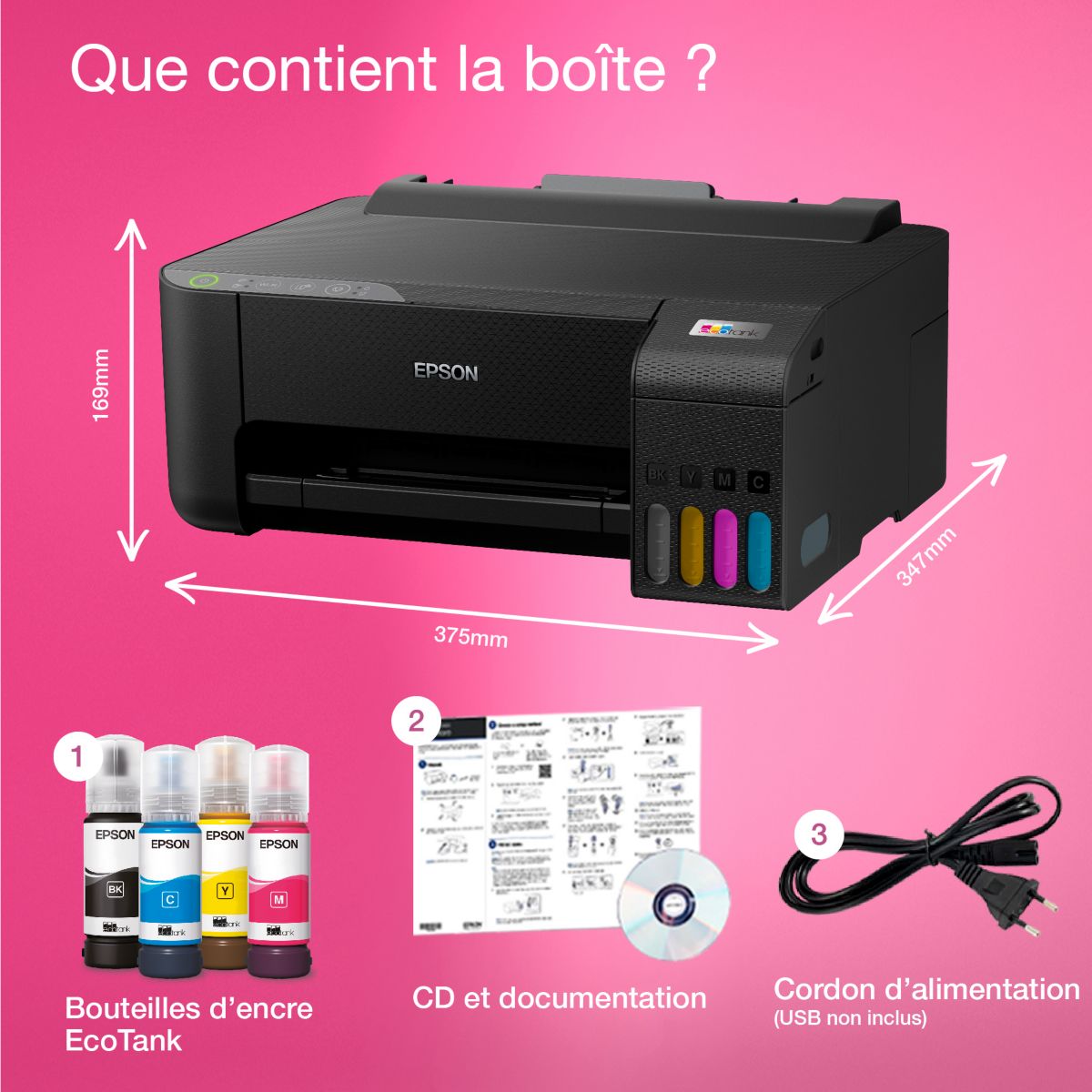 Imprimante jet d'encre EcoTank ET-1810 couleur unique, EPSON