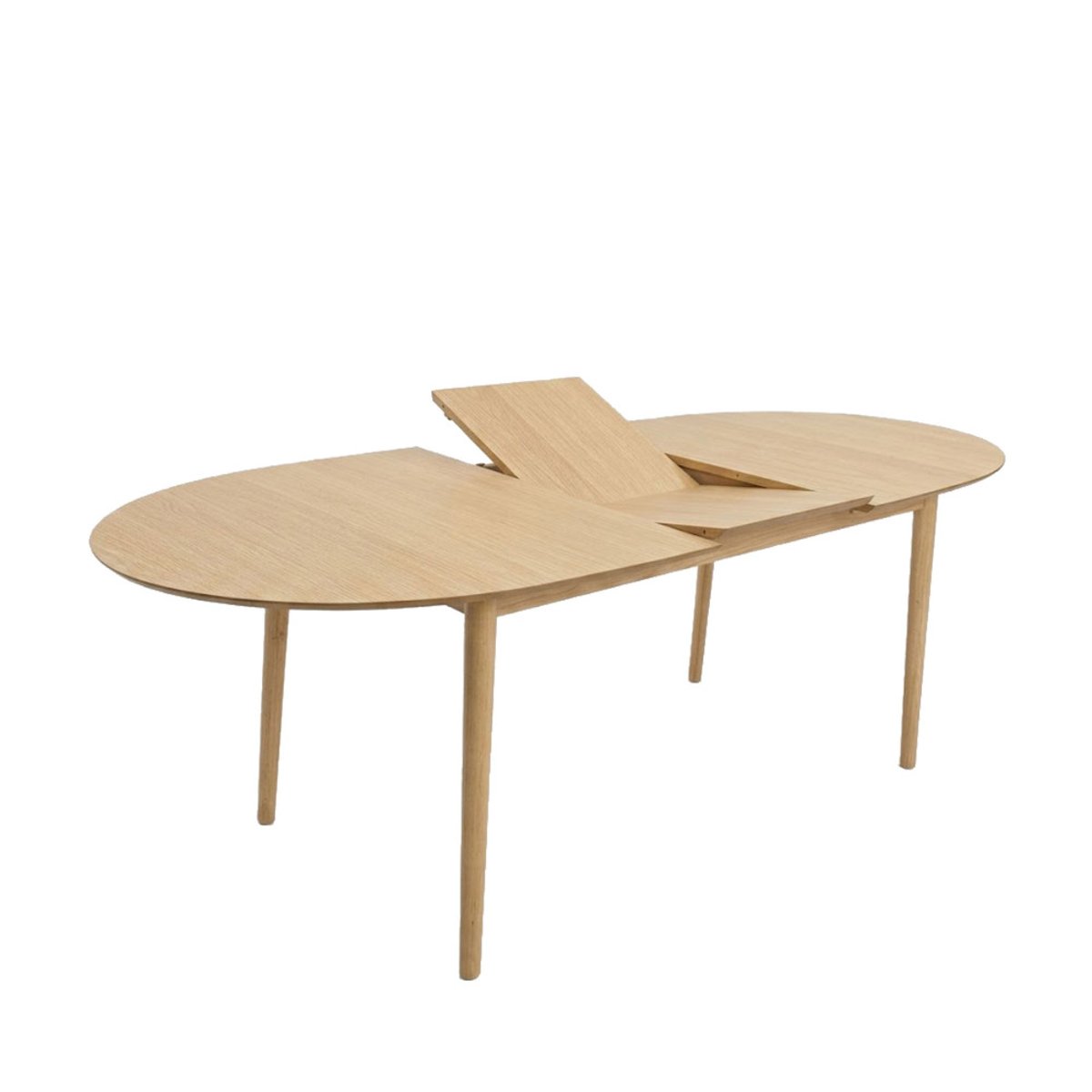 Table à manger extensible en bois 6 à 10 personnes 180-220cm - ESSENTIA bois clair, DRAWER