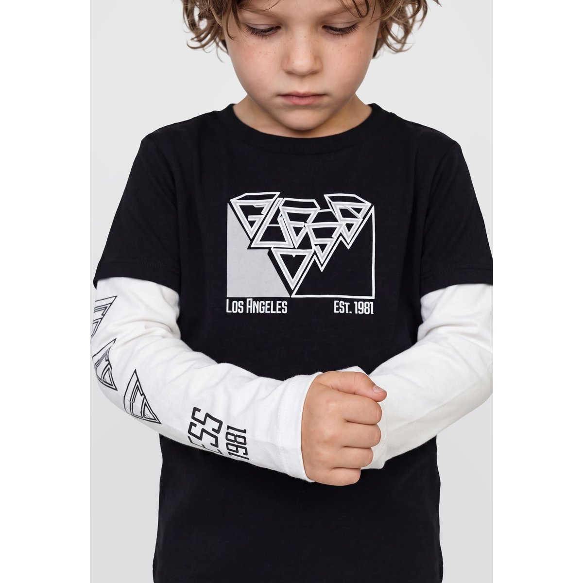 T-Shirt À Logo noir, GUESS KIDS