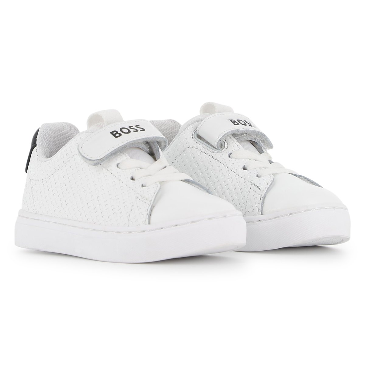 Baskets basses à lacets blanc, BOSS KIDSWEAR