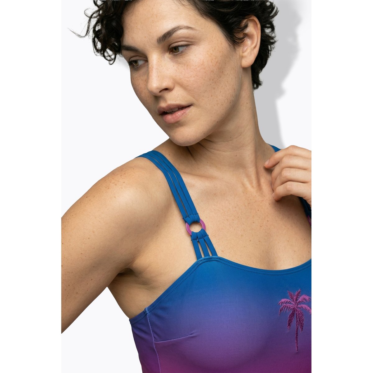 Maillot de bain avec bonnets souples bleu roi, ULLA POPKEN
