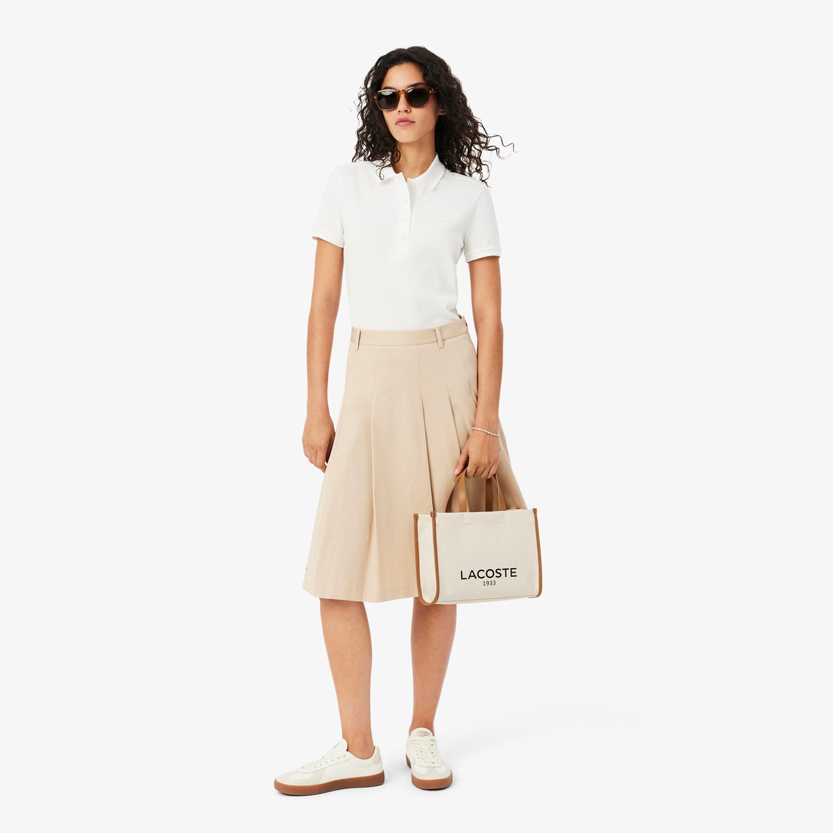 Petit sac cabas Héritage Canvas beige-k02, LACOSTE