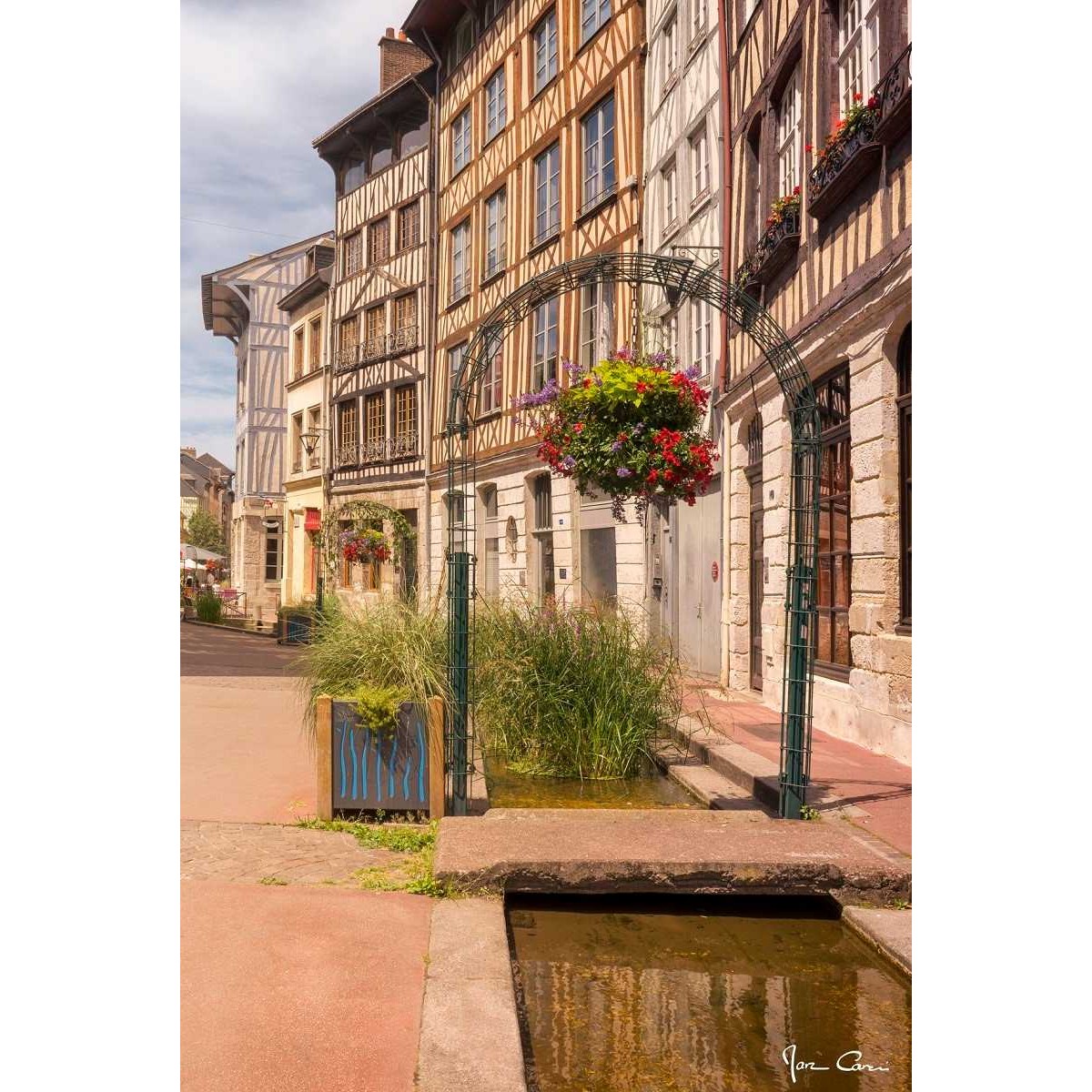 Tableau Mural Rue Eau De Robec Rouen CONTEMPORAIN URBAIN tableaux sur toile-rose, CEANOTHE